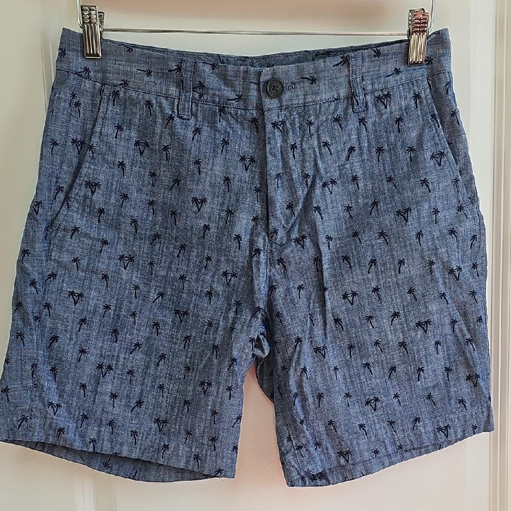 Men's Blue Patterned Shorts